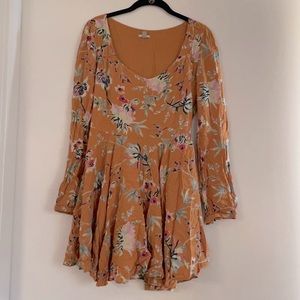 Urban Outfitters Flare Sleeve Floral Dress